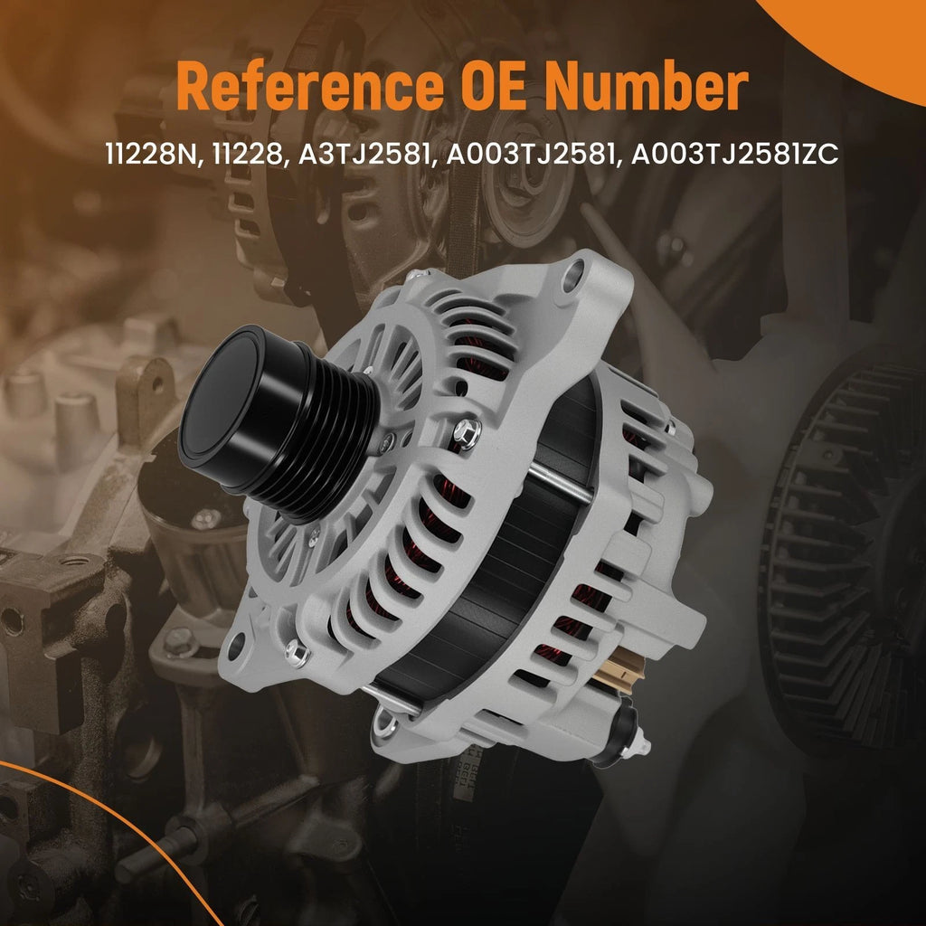 140A 12V 6-Groove Alternator for Jeep Compass (2007–2017) Dodge Caliber (2008–2009)