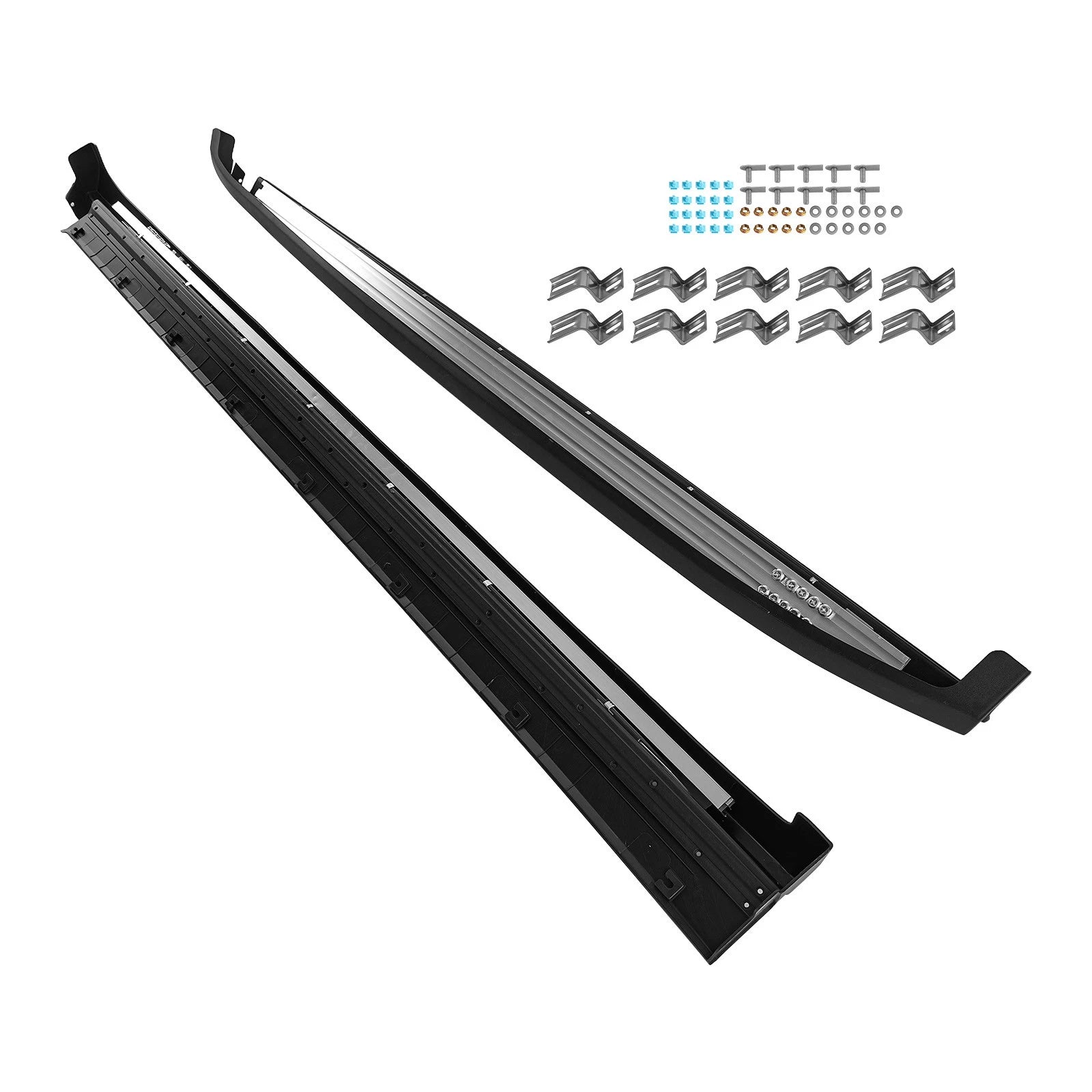 Black Running Board Steps for Hyundai Santa Fe (2019–2023) Aluminum Non-Slip