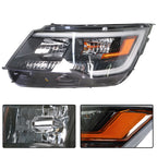 Headlight for Ford Explorer (2016–2019) Black Halogen with LED DRL Left