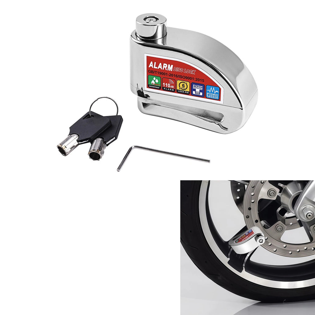 Anti-theft Disc Brake Lock with 100dB Alarm for Motorcycle/Scooter/Bicycle