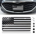 American Front Flag License Plate Vanity Embossed Silver for Universal Fit (—)