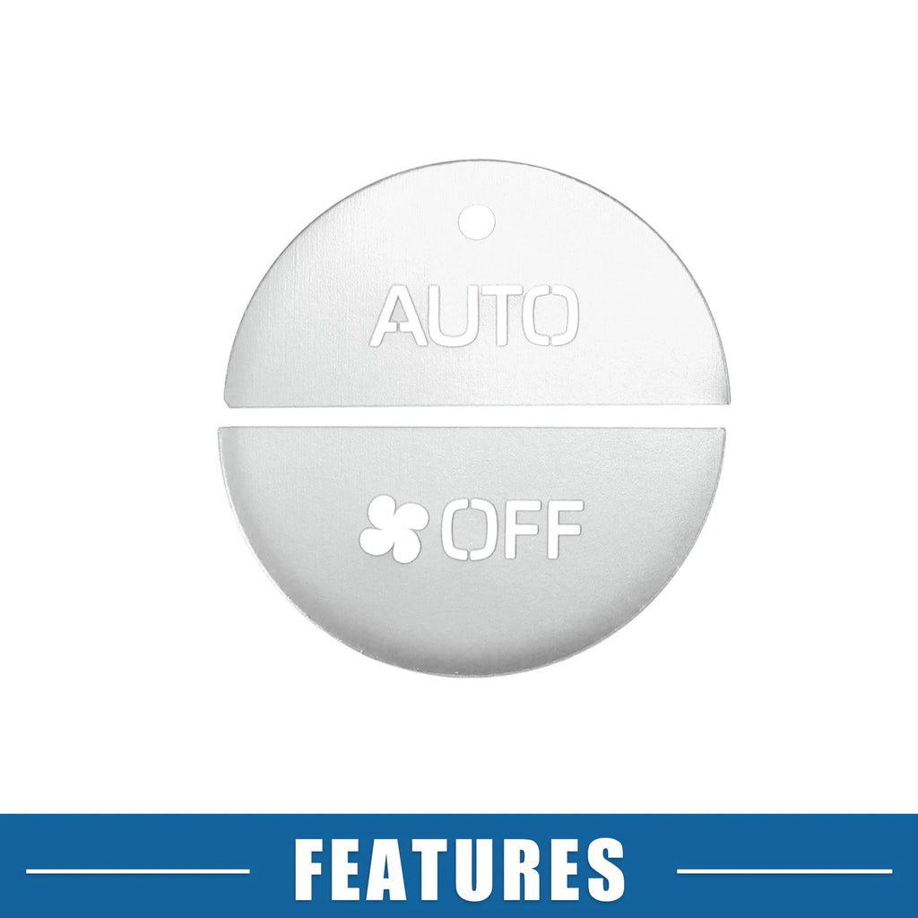 Set of 4 AC Switch Knob Cover Trim for Toyota RAV4 (2019–2022) Aluminum Silver
