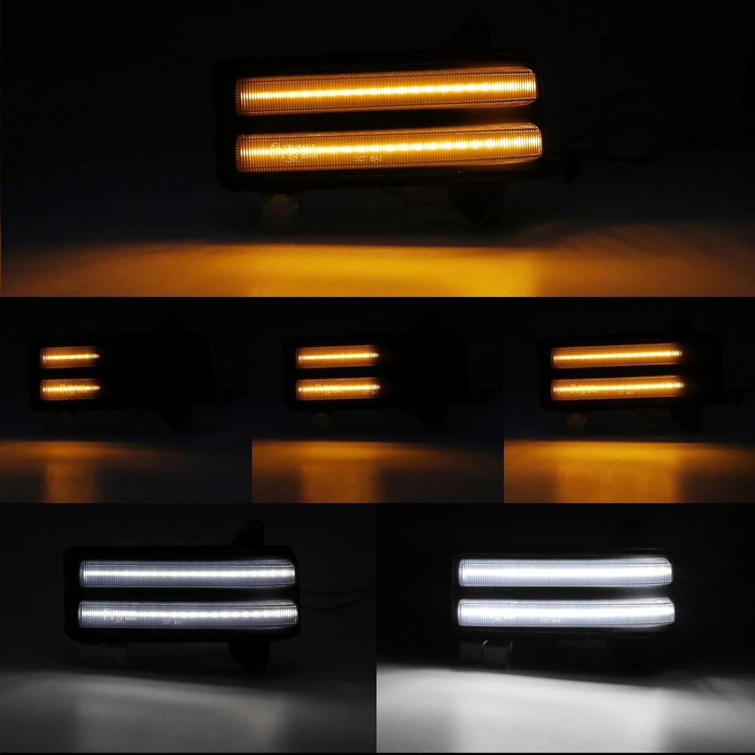 Dynamic DRL Mirror Stop Turn Signal Light for Chevy Silverado 2500HD 3500HD (2020–2023)