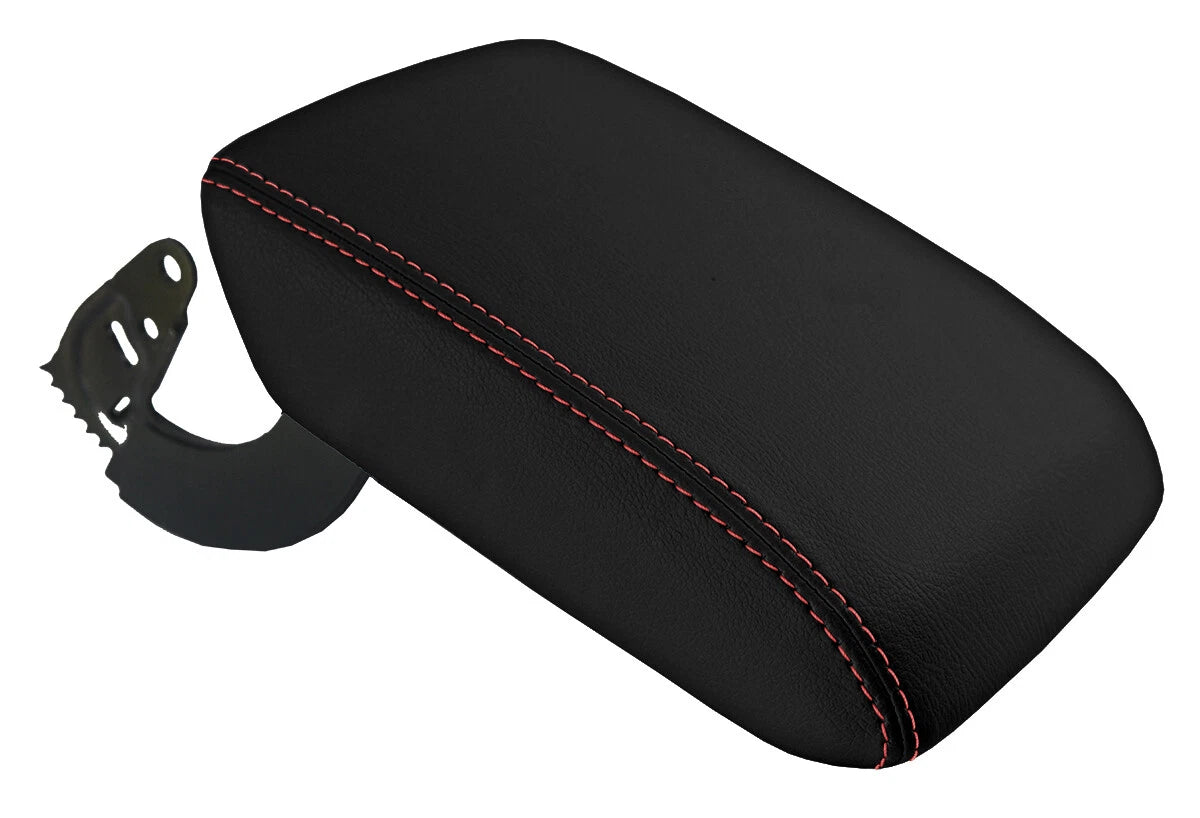 Leather Console Lid Armrest Cover for Audi A5 S5 (2008–2017) Red Stitch