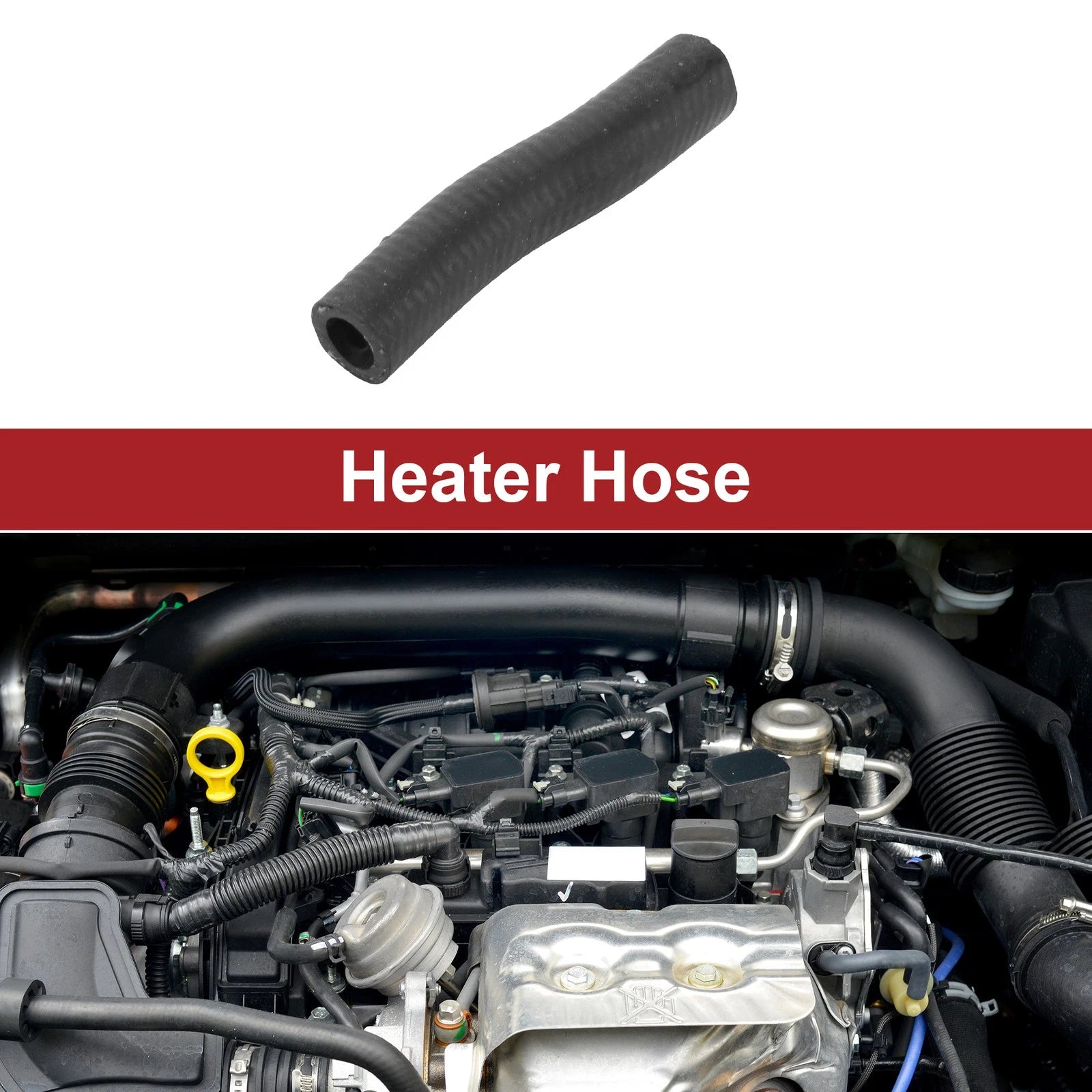 Heater Hose for Nissan Altima (2002–2007) No. 213068J100 Rubber Black