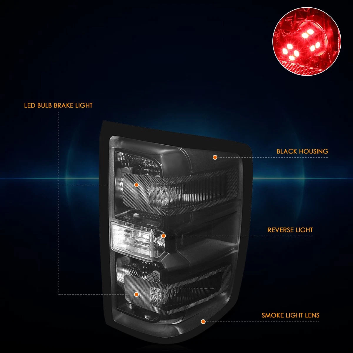Full LED 3rd Brake Light for Trailblazer Envoy (2002–2009) Chrome