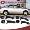 Set of 4 Car Door Handle Covers for Toyota Land Cruiser Prado (2010–2023) Gloss Black ABS
