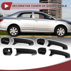 Set of 4 Car Door Handle Covers for Toyota Land Cruiser Prado (2010–2023) Gloss Black ABS