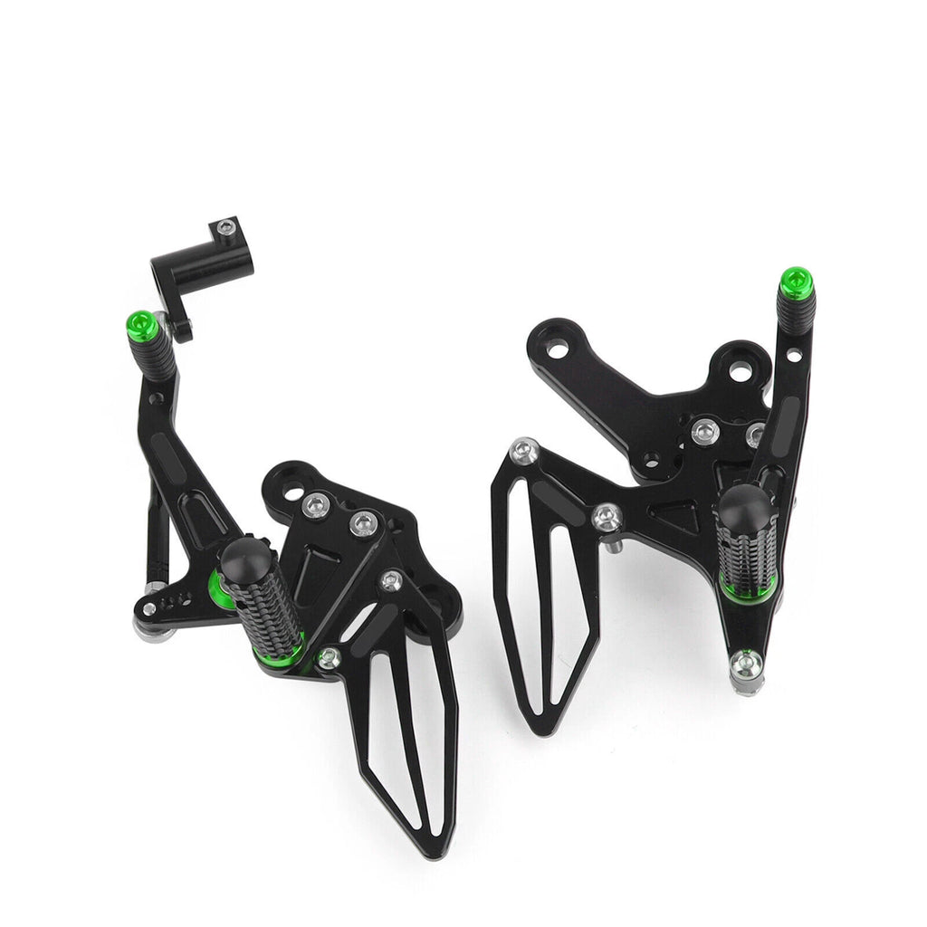 Adjustable Rearsets Foot Pegs for Kawasaki Ninja 250/400 (2018–2022) GR T9