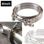 4'' V-Band Flange & Clamp for Turbo Exhaust Downpipes (Mild Steel)