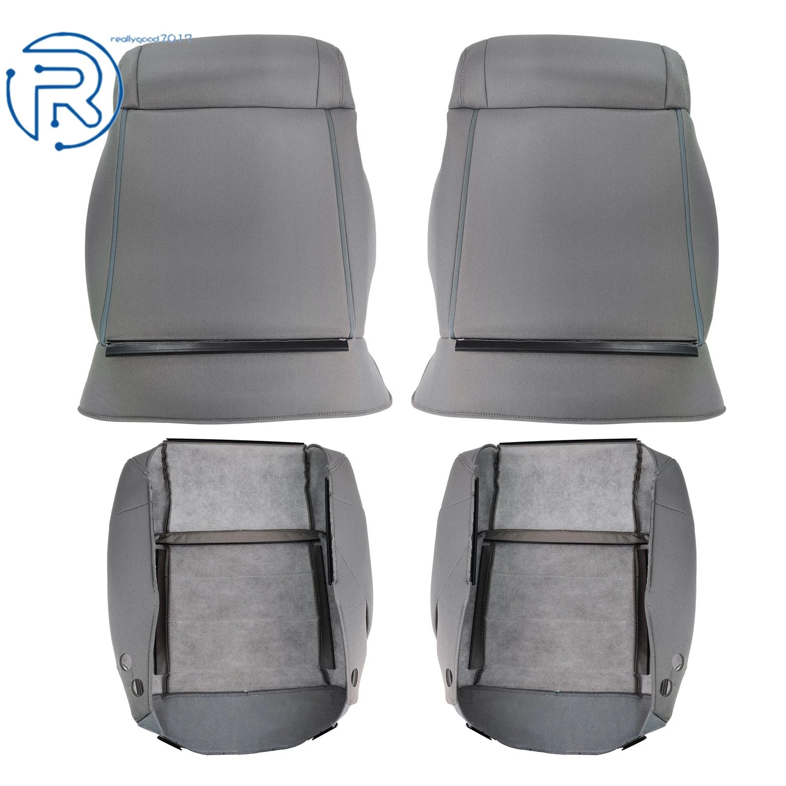Set of 2 Gray Seat Covers for Jeep Wrangler (2007-2012)