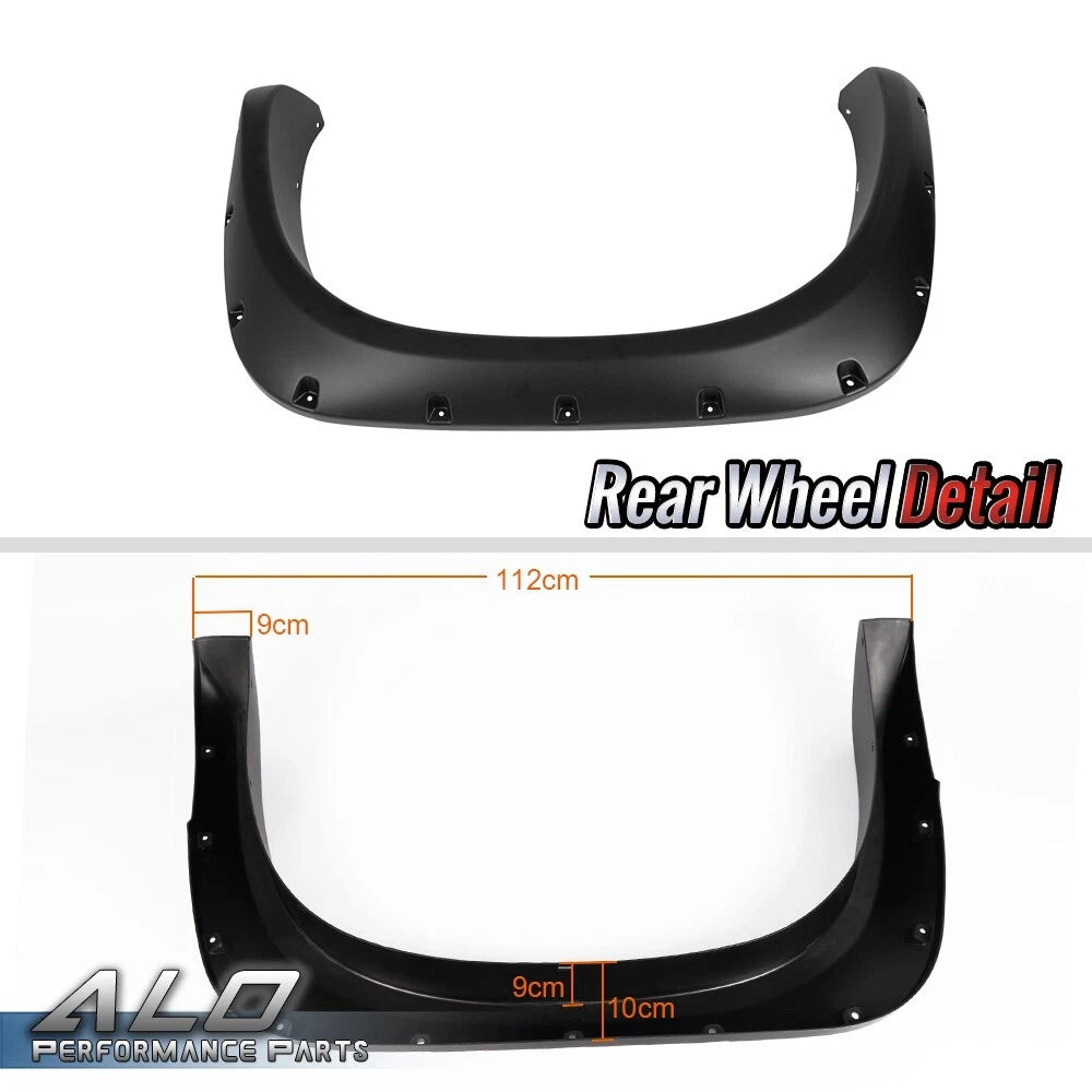 Set of 4 Pocket Rivet Fender Flares for Ram 1500 2002–2008, Ram 2500/3500 2003–2009