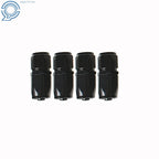 Set of 4 Braided Fuel Hose Lines with Swivel Hose End Fittings