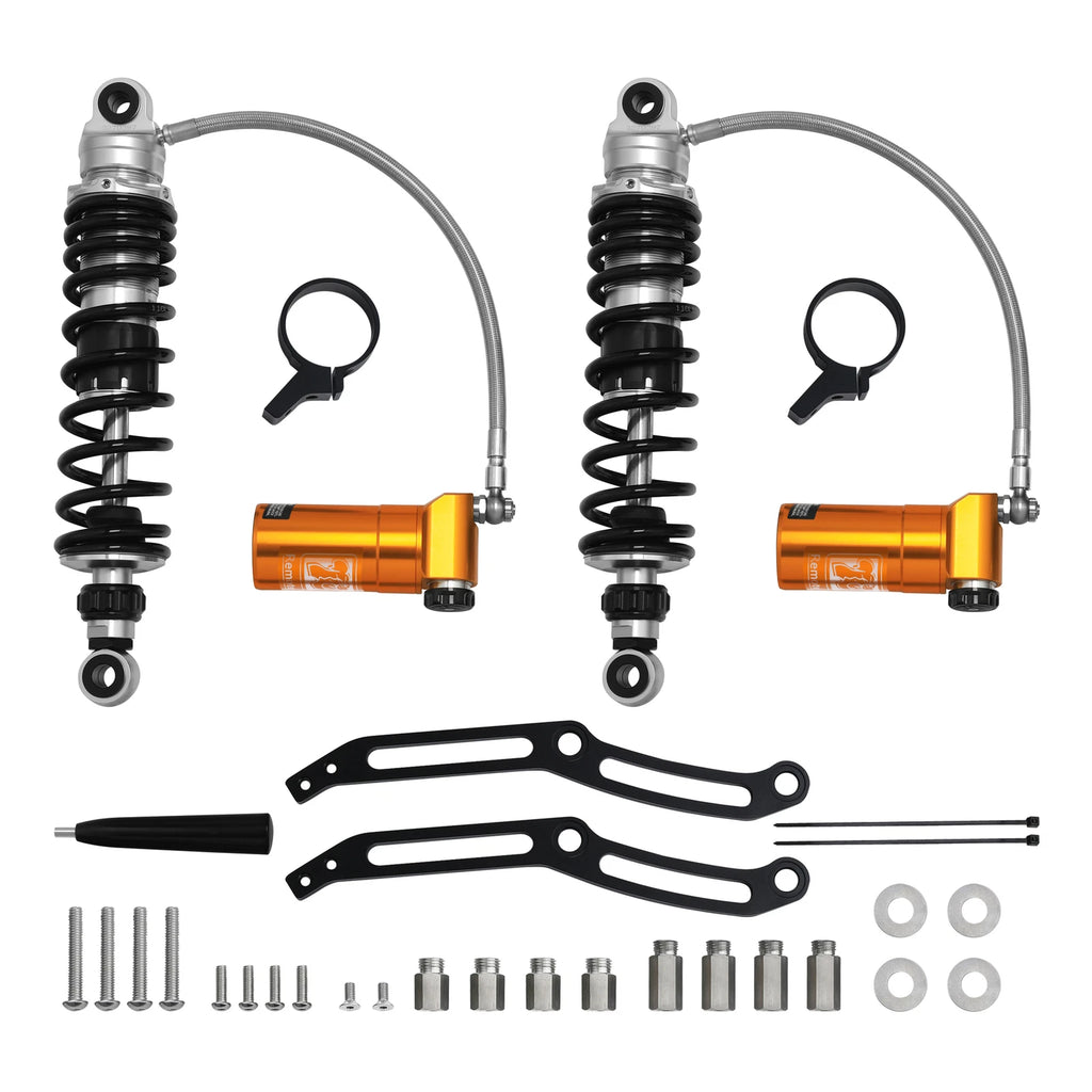 Remote Reservoir Rear Suspension Shocks for Harley Road Street Glide (2014–2024)