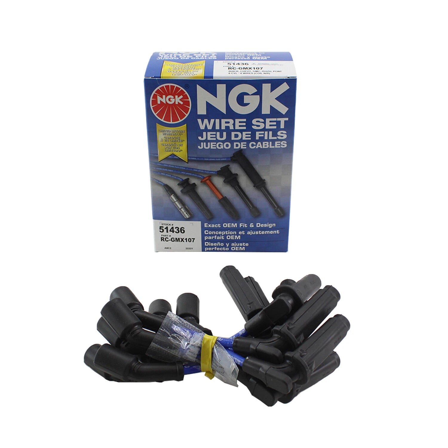 NGK Spark Plug Wire Set 51436 for