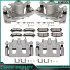 Front & Rear Brake Calipers w/ Ceramic Pads for Chevrolet Impala (2006–2010)