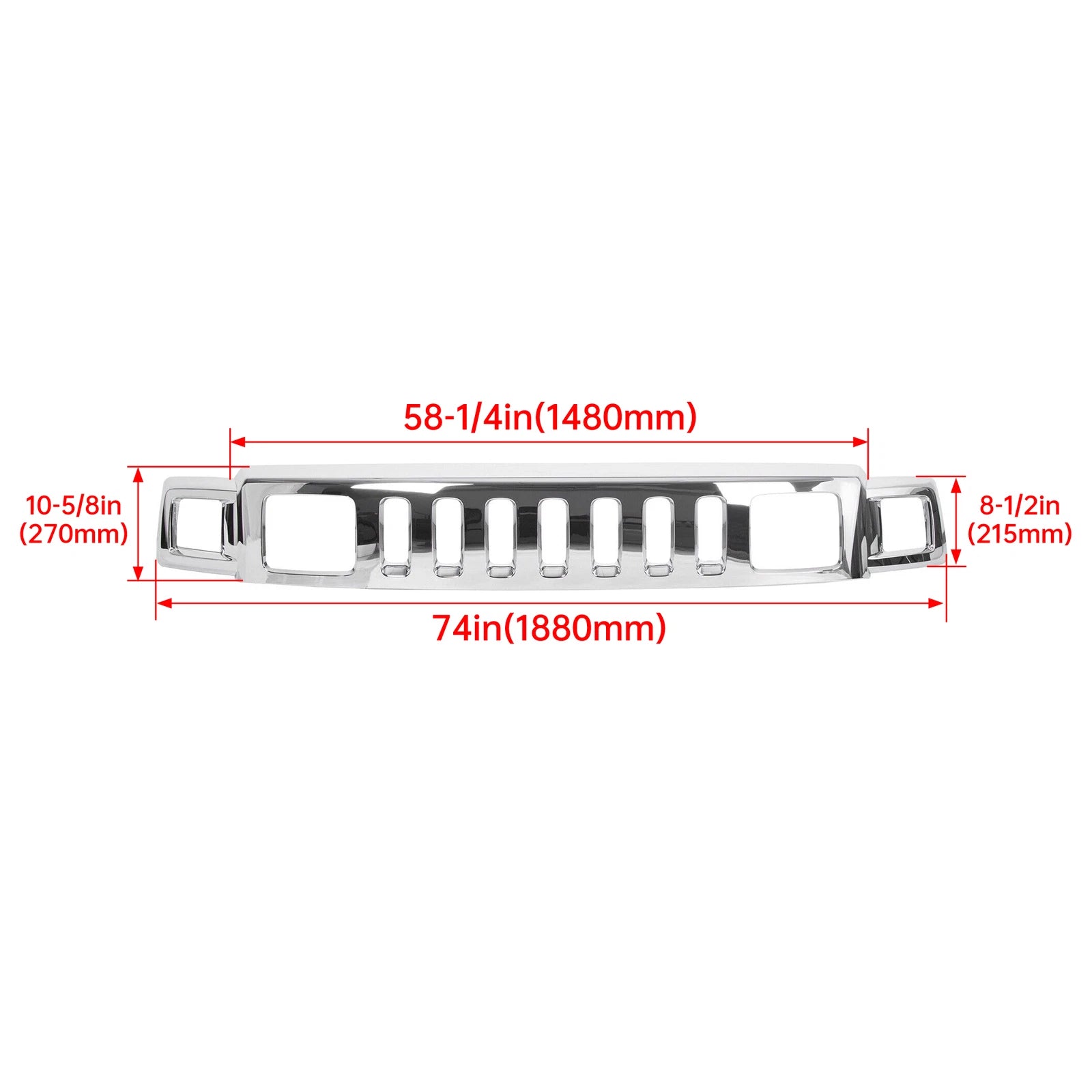 Front Chrome Grille Assembly for Hummer H3 (2006–2010)