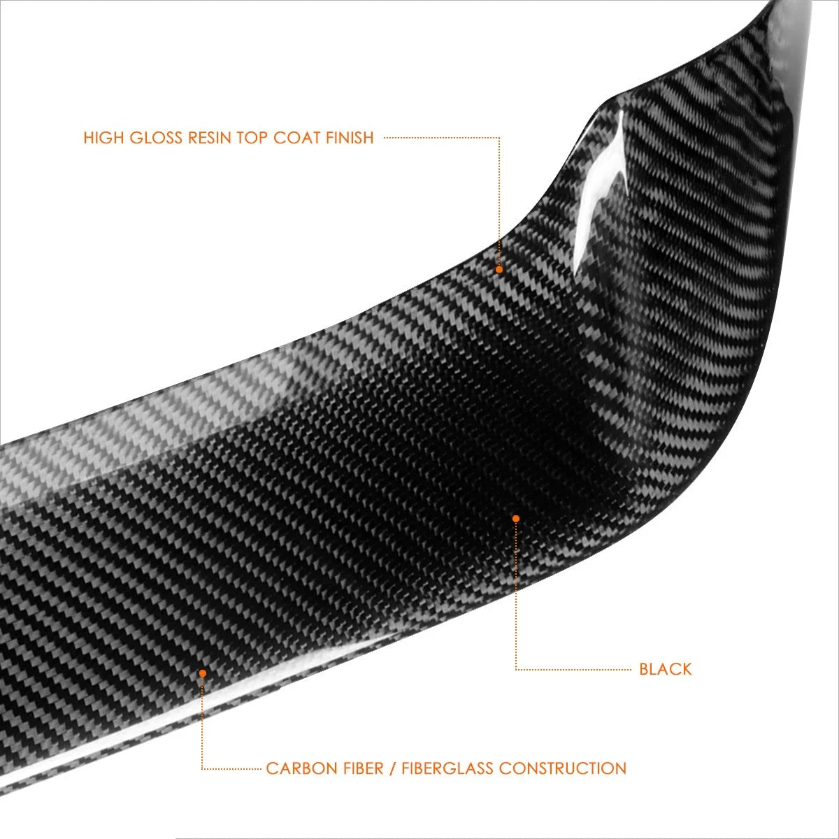 Carbon Fiber Rear Window Spoiler for VW Golf GTI (2010–2013)