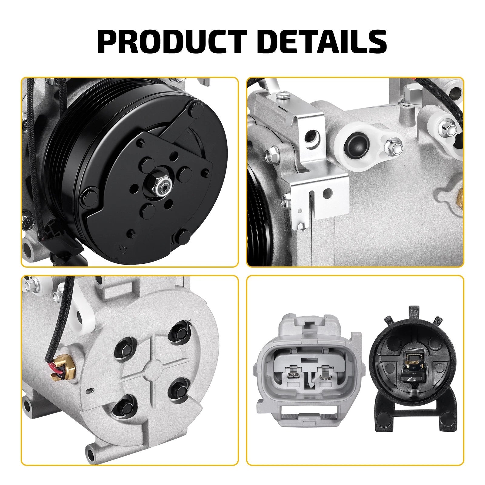 A/C Compressor with Clutch for Mitsubishi Lancer 2.0L (2002–2007) 78483