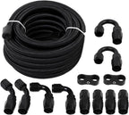 8AN Braided Nylon Fuel Line Kit for Oil Hose End Fittings (For 8AN)