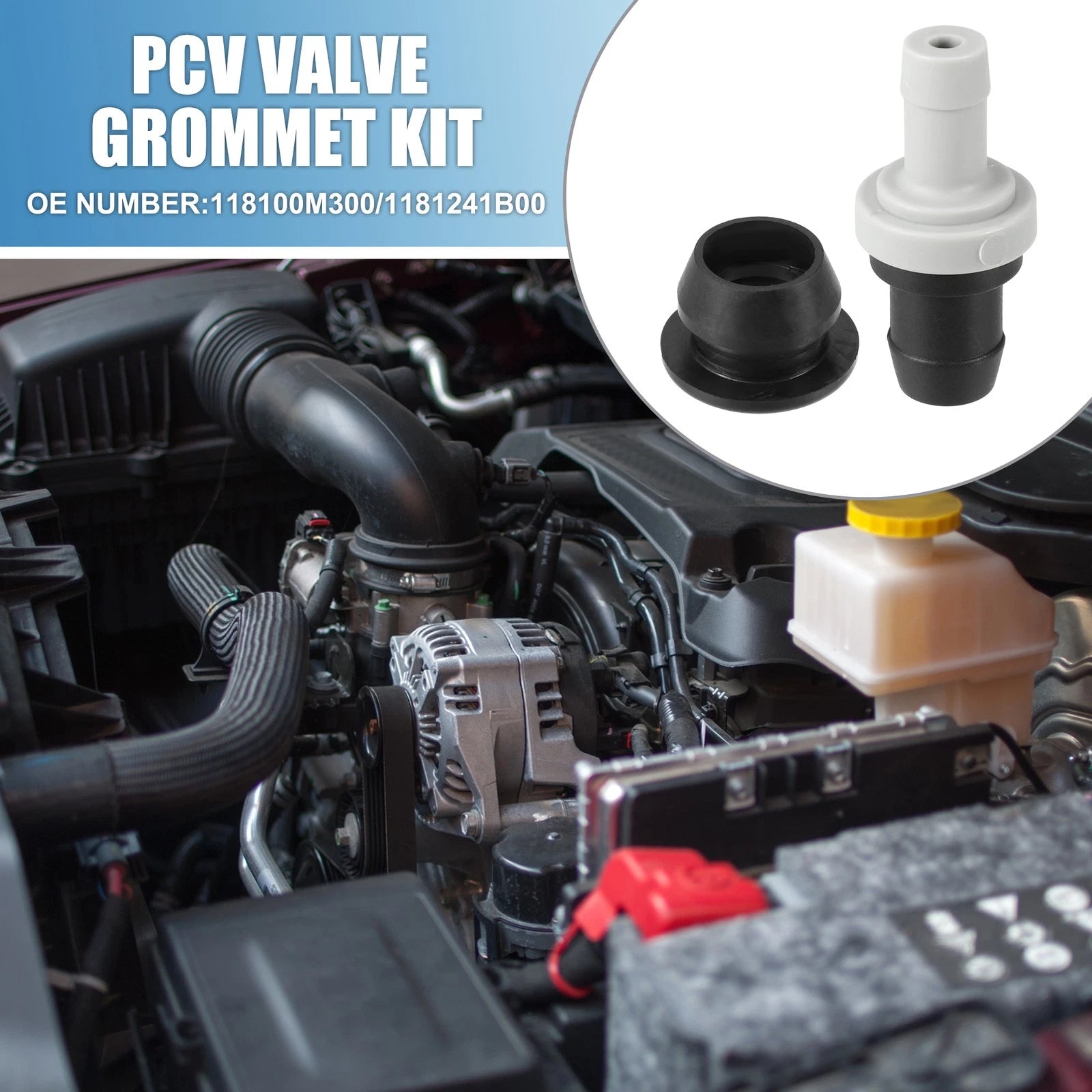 PCV Valve Grommet Kit No. 118100M300/1181241B00 for Nissan Sentra 200SX (1995–1999)