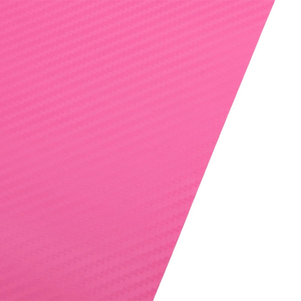 Car Pink Carbon Fiber Vinyl Wrap Sticker for Interior Accessories Panel (127CM)