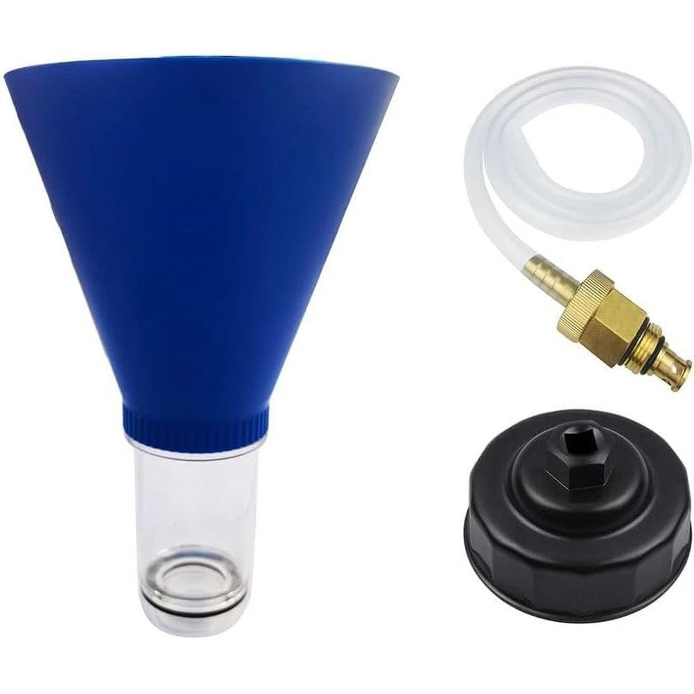 Oil Change Tool Kit for - Filter Wrench, Drain Hose, Funnel