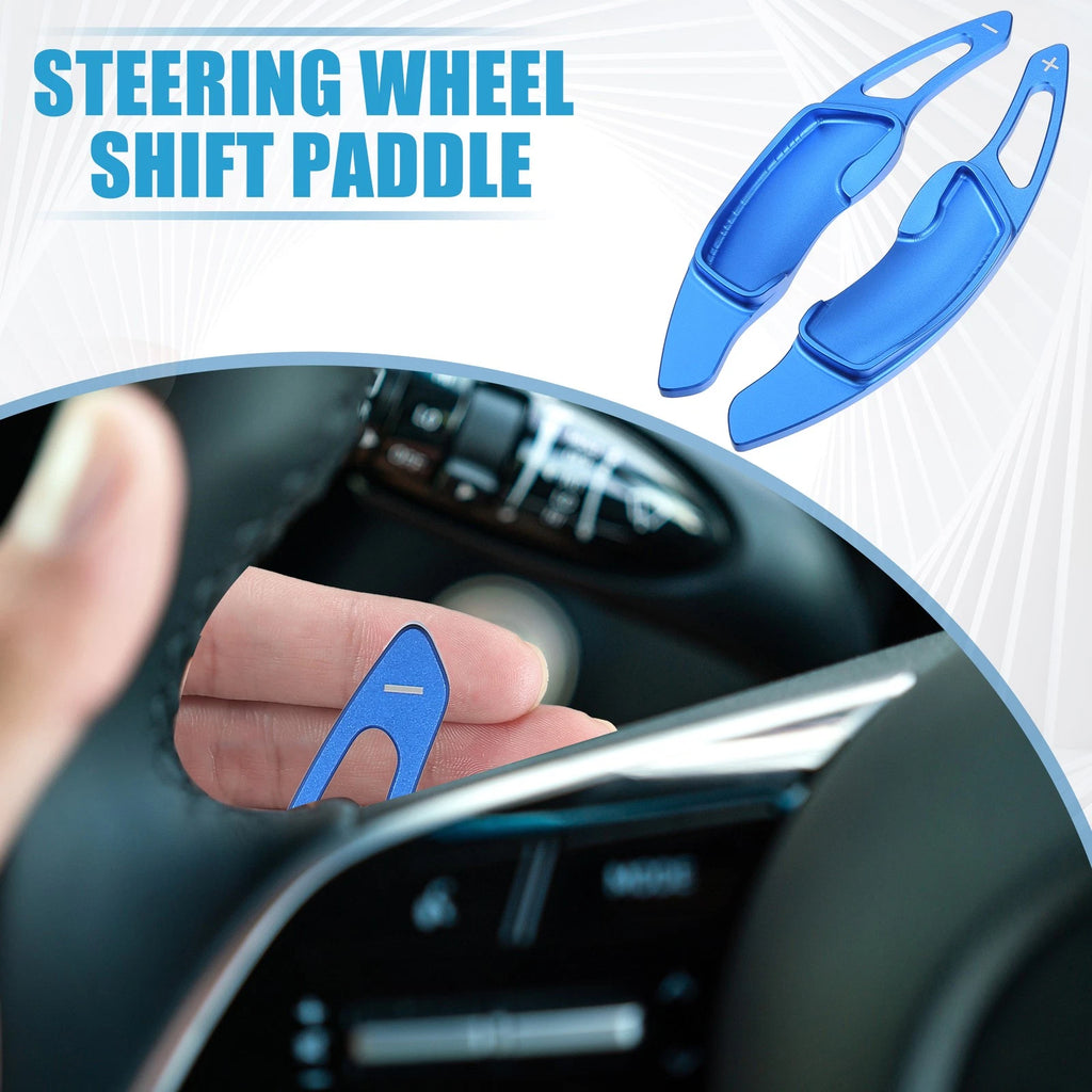 Set of 2 Steering Wheel Shift Paddle Covers for Subaru Legacy (2010–2018) Blue