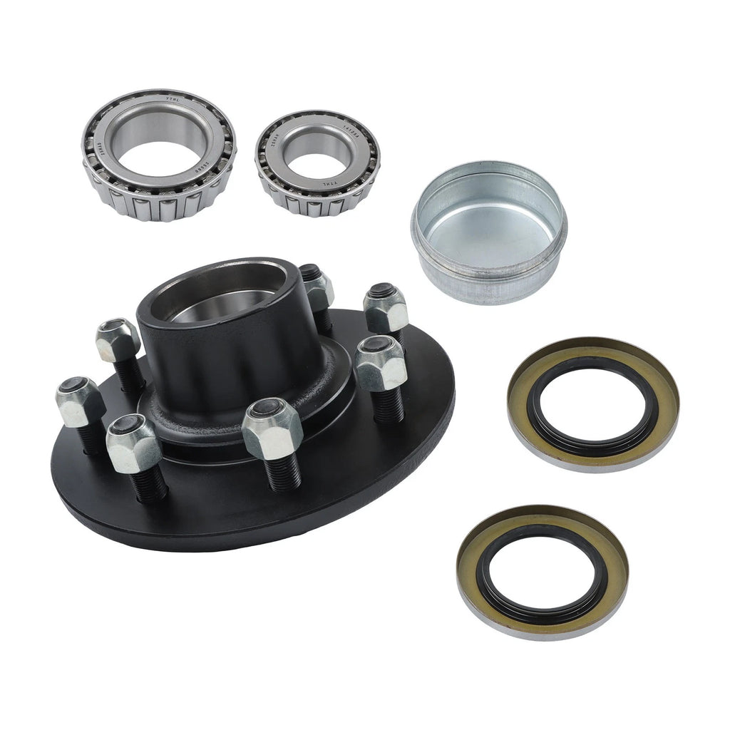 8 Lug 6.5" Trailer Hub Kit for 7000lbs Trailers (Fits 42 Spindle)