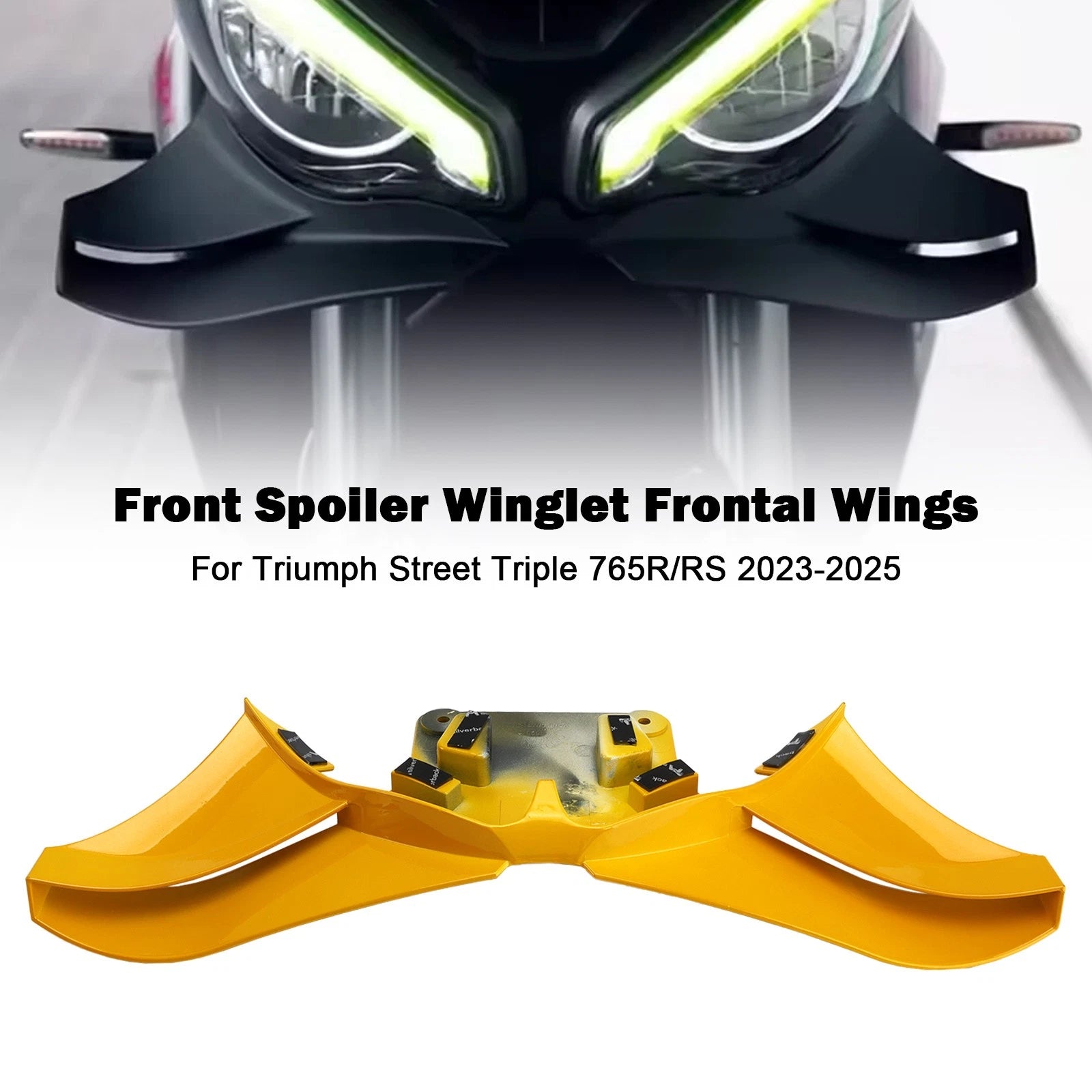 Front Spoiler Winglet for Street Triple 765R/RS (2023–2025) Yellow