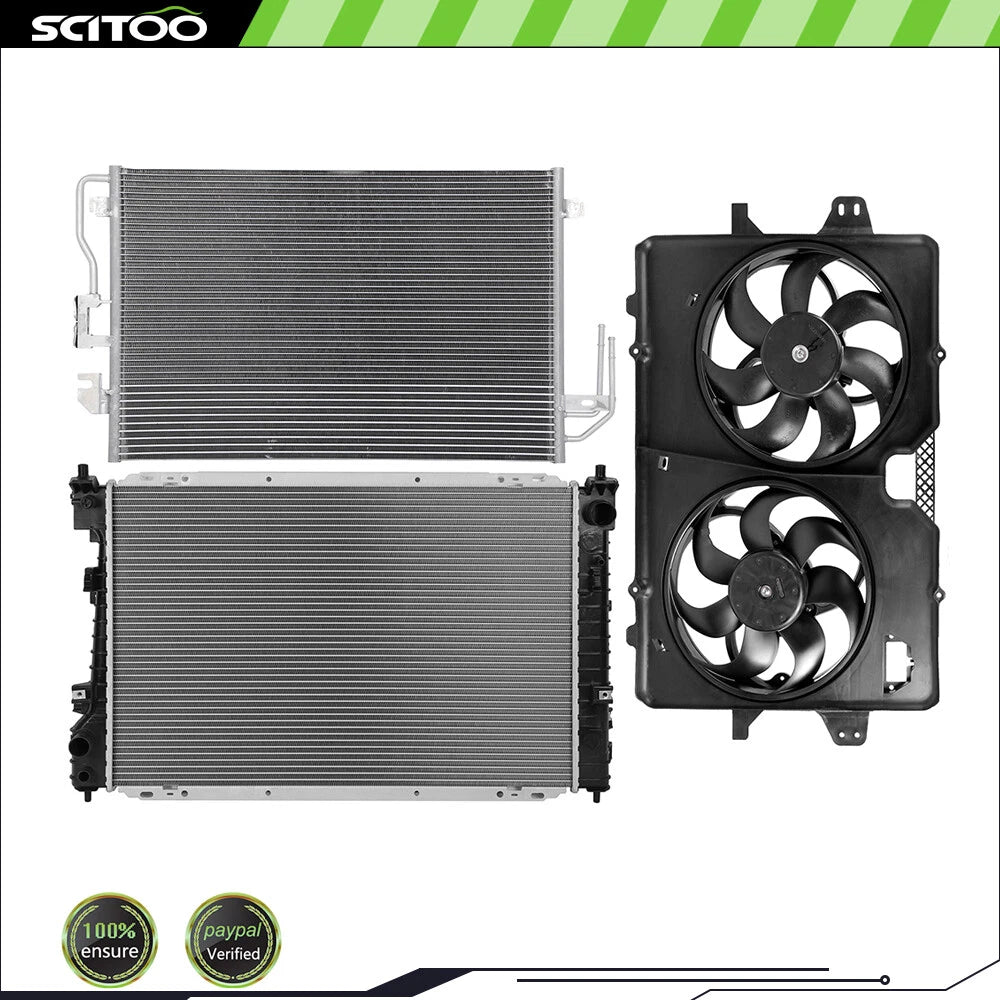 Cooling Fan Radiator AC Condenser Kit for Mazda Tribute, Ford Escape (2008)