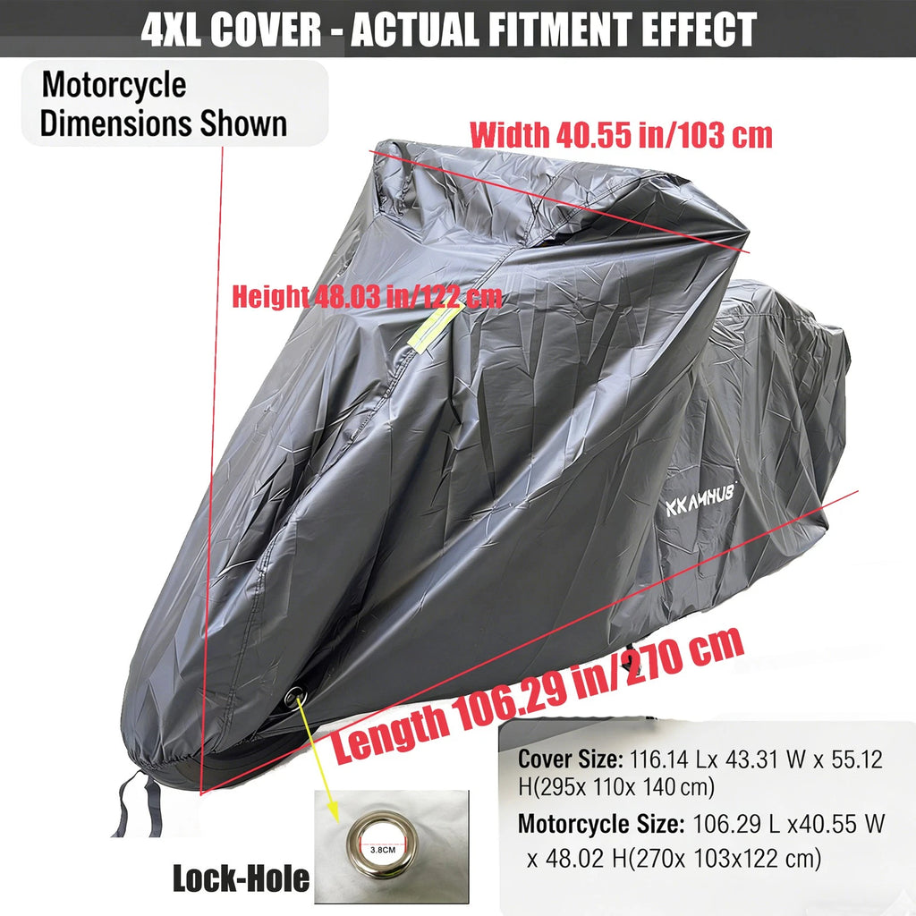 4XL Motorcycle Cover for Honda Goldwing GL1800 1500 1200 1000 1100 (2001–2023) Waterproof