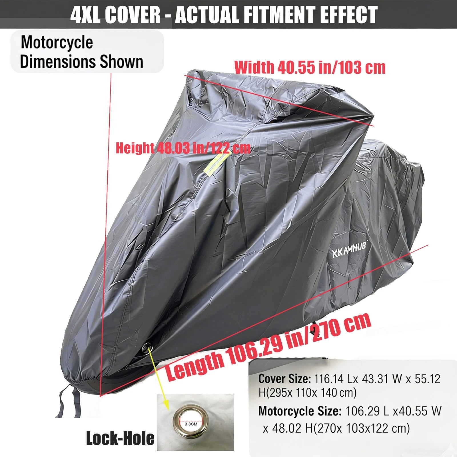 4XL Motorcycle Cover for Honda Goldwing GL1800 1500 1200 1000 1100 (2001–2023) Waterproof