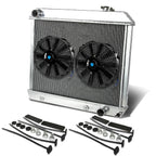 3 Row Aluminum Radiator + 10" Black Fans for Chevy C/K Pickup (1961–1966)