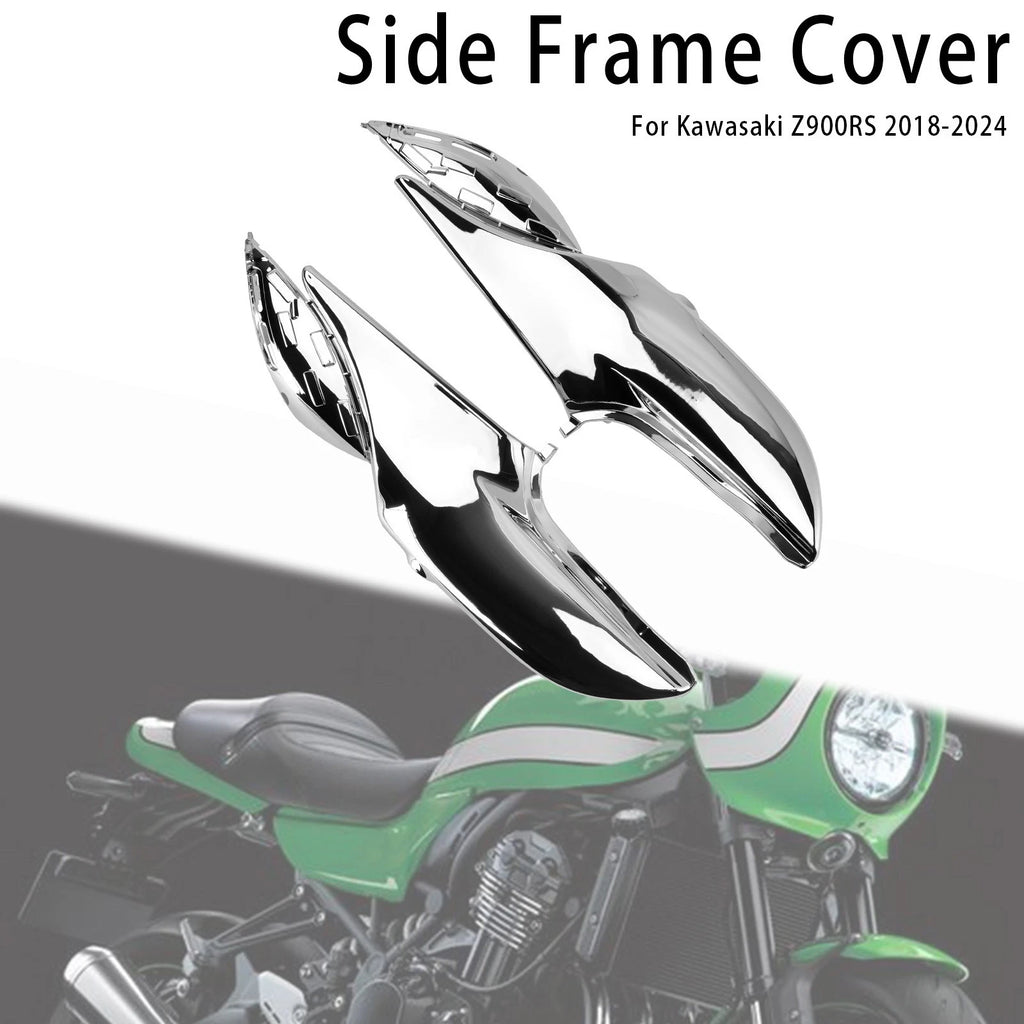 Side Frame Panel Protector Fairings Cover for Kawasaki Z900RS (2018–2024) Chrome