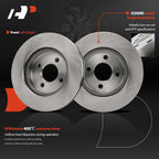 Front Disc Brake Rotors & Ceramic Pads for Nissan Versa (2012-2019)