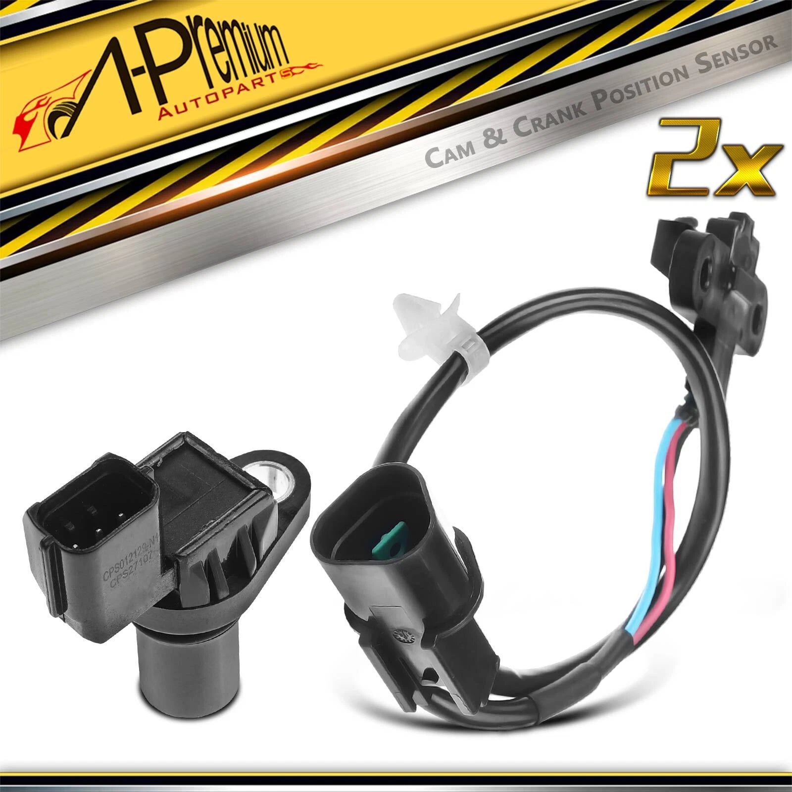 2X Camshaft & Crankshaft Position Sensor for Mitsubishi Outlander 