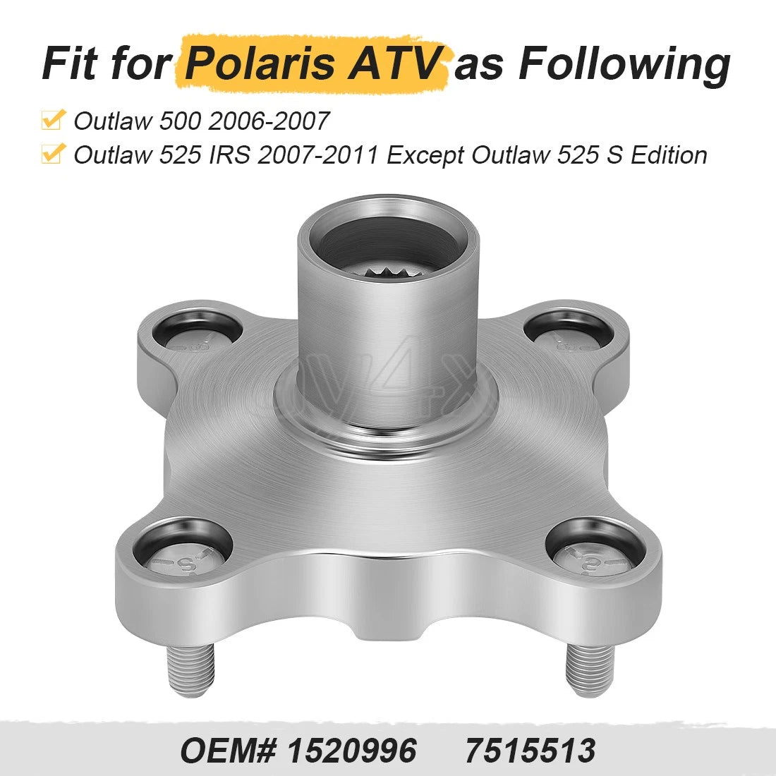 Rear Wheel Hub & Studs Kit for Polaris Outlaw 525 IRS (2007–2011)
