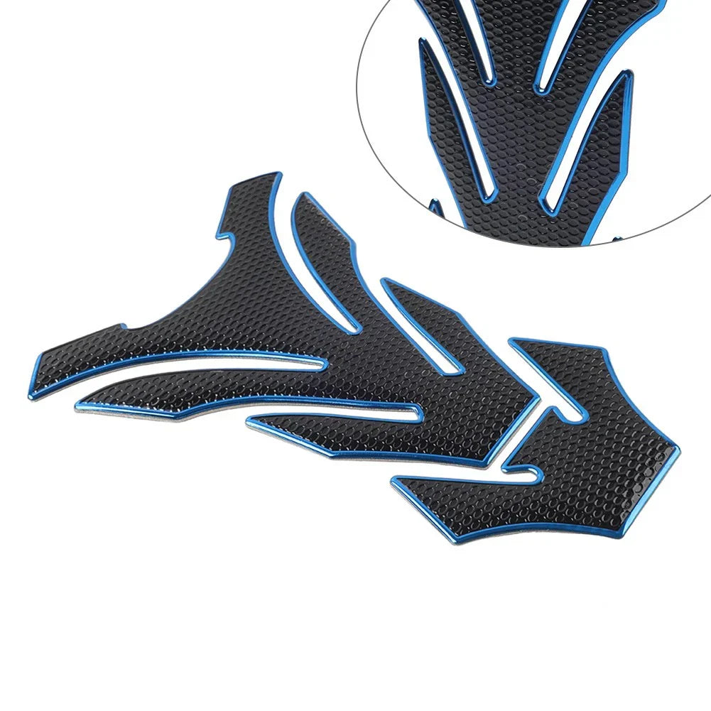 Blue Motorcycle Fuel Tank Pad Cover Guard Protector Decal Grip