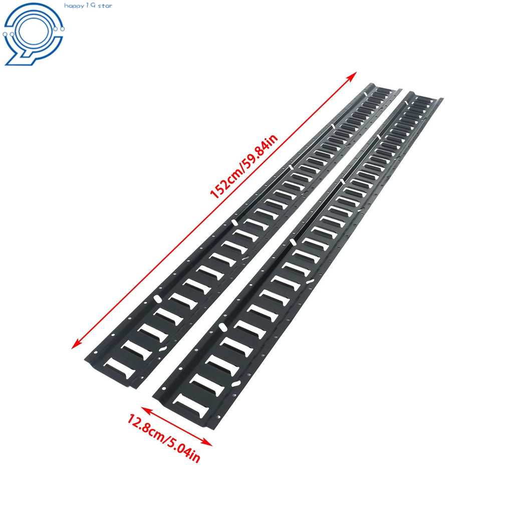 Set of 2 E Track Tie Down Rails for Garages Vans Trailers (5')