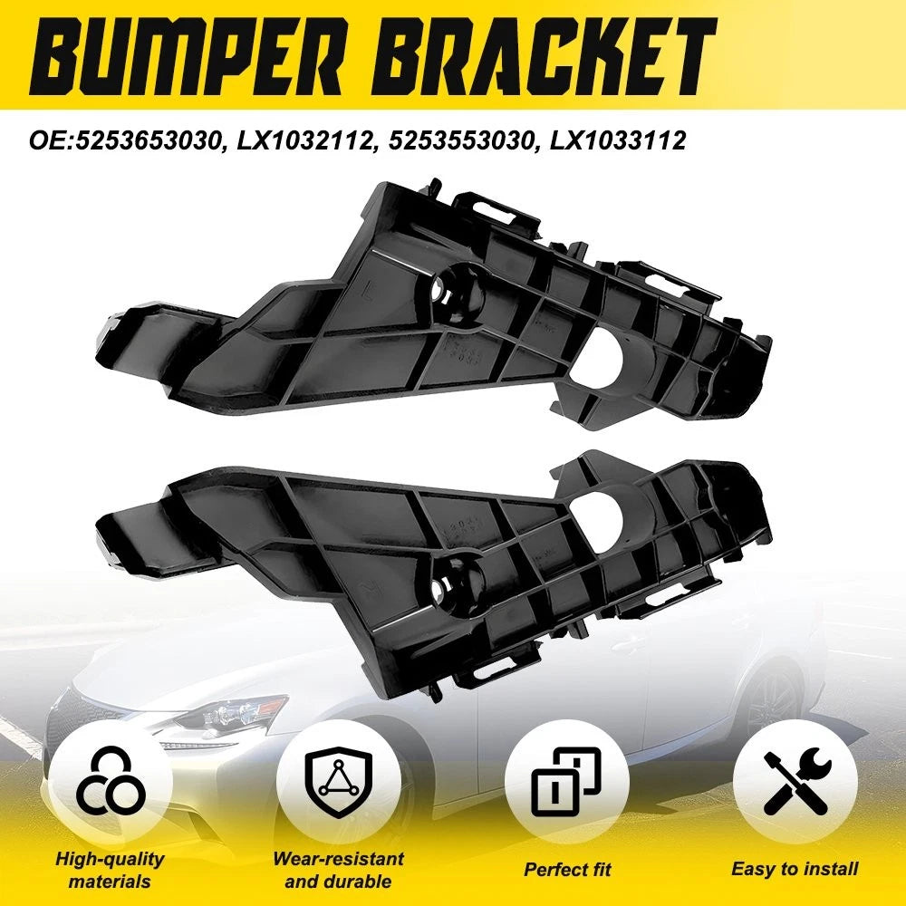 Set of 2 Front Bumper Support Brackets for Lexus IS250 IS300 IS350 IS200t (2014–2016)
