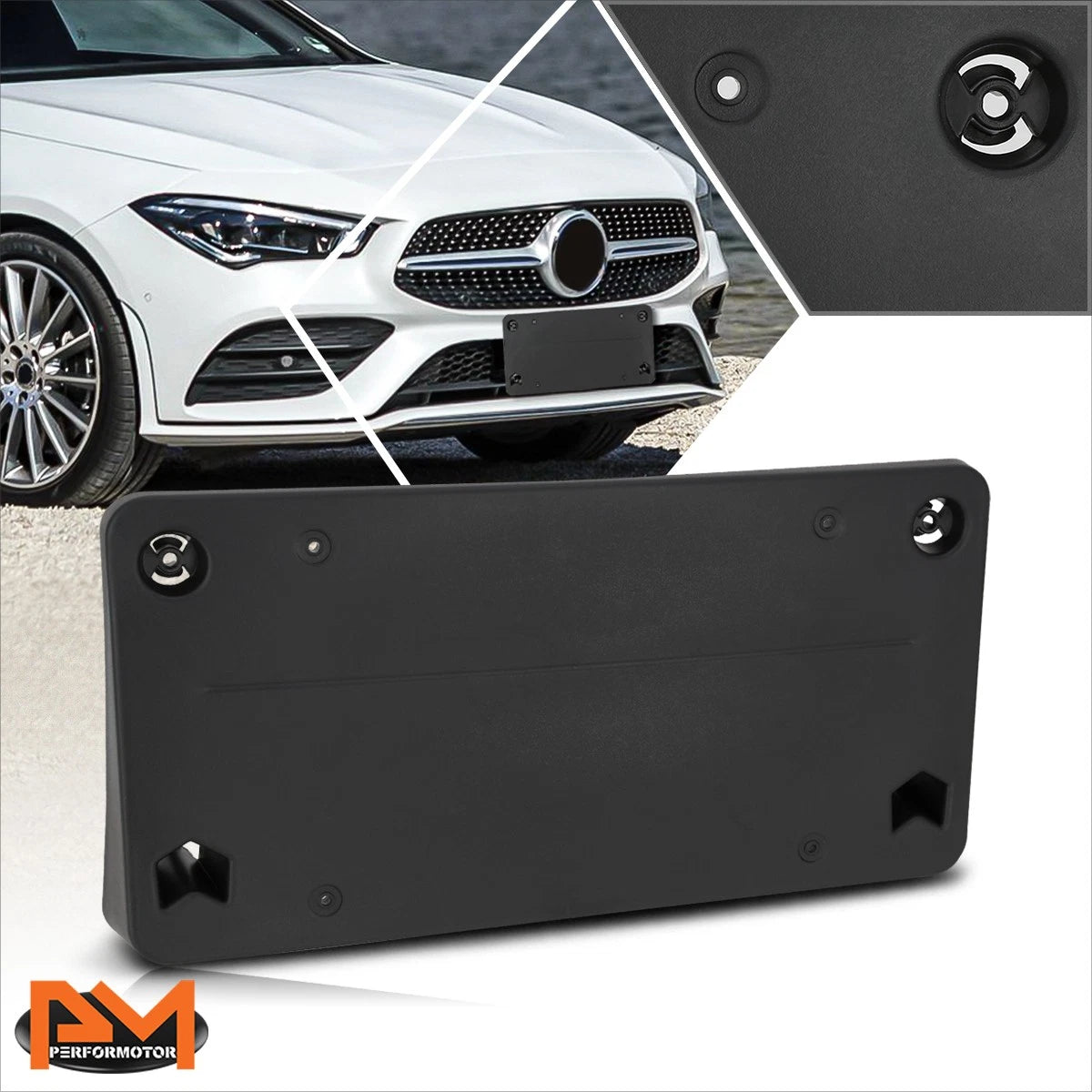 Front Bumper License Plate Tag Mounting Bracket for Mercedes-Benz CLA250 (2017–2019)