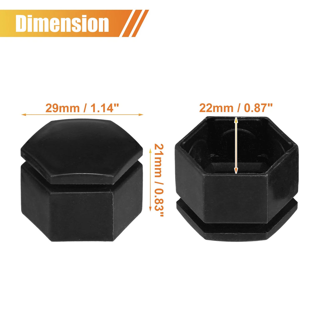 20 Pcs Wheel Lug Nut Cover for Land Rover Range Rover Sport (2006–2013) Black