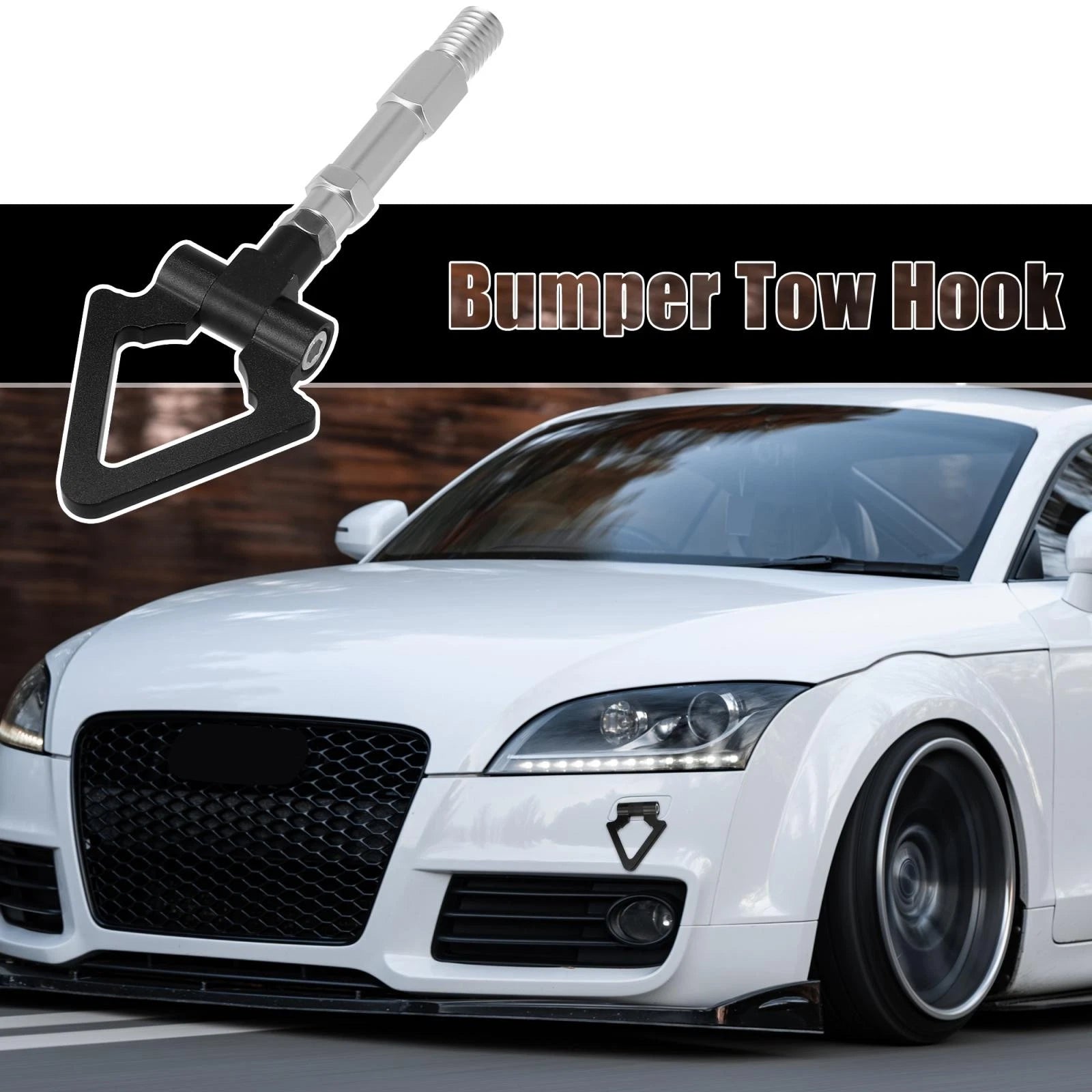 Tow Hook Screw Set for Audi A4 A5 S5 RS5 (2008–2023) - Black Triangle Shape