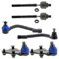 Set of 4 Inner Outer Tie Rods & Front Lower Ball Joints for Sorento