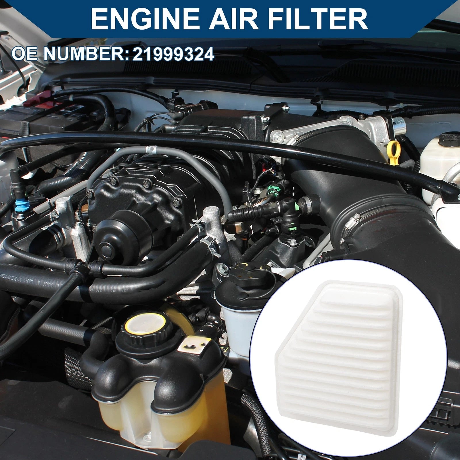 Car Engine Air Filter No. 21999324 for Chevrolet Cobalt 2.2L 2.4L (2005–2010)