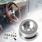 Polished Hub Adapter for GM Chevy 5 & 6 Hole Steering Wheel (Flaming River, Ididit)
