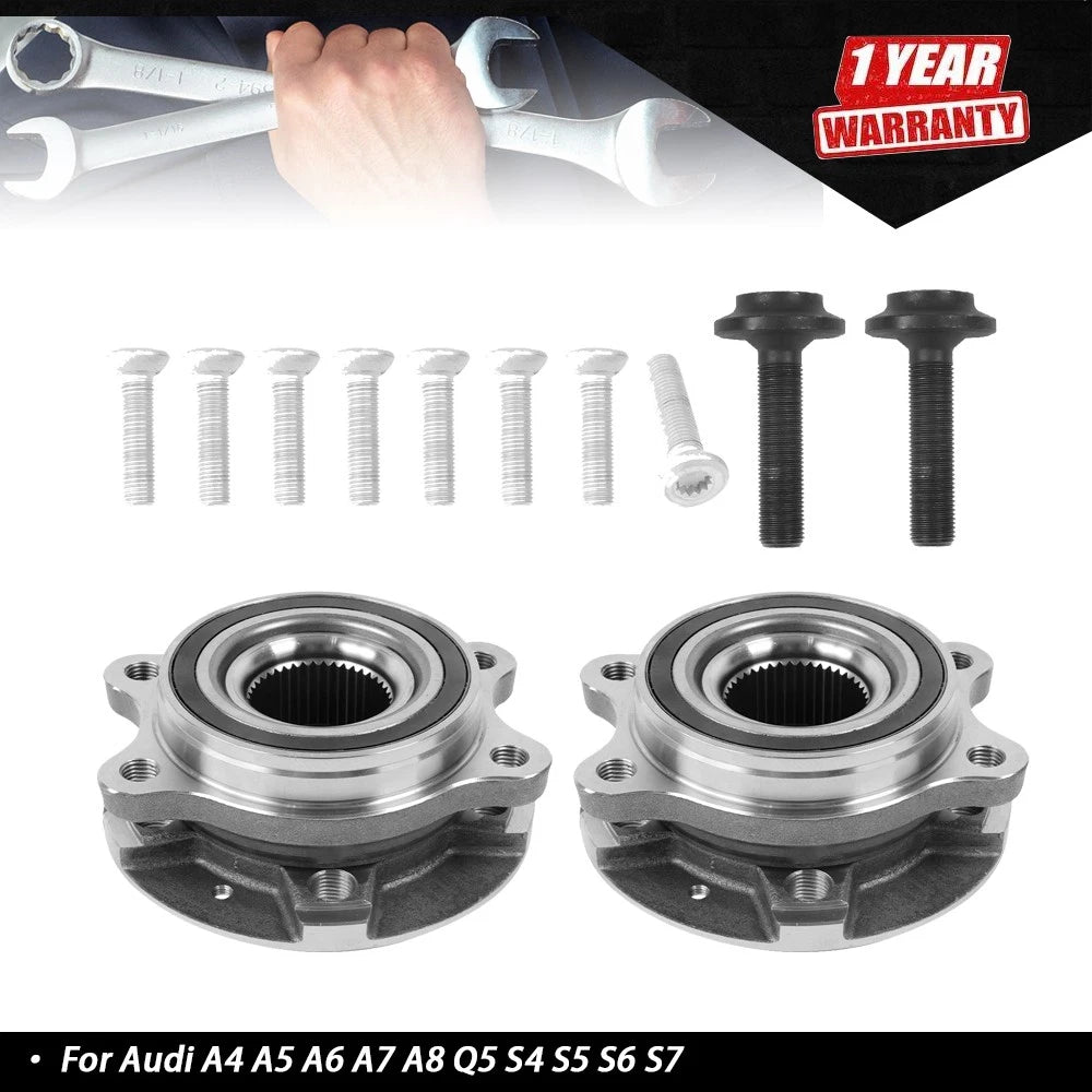 Pair Wheel Hub Bearings for Audi A4 A5 A6 A7 A8 Q5 S4 S5 S6 S7 (2000â2023)
