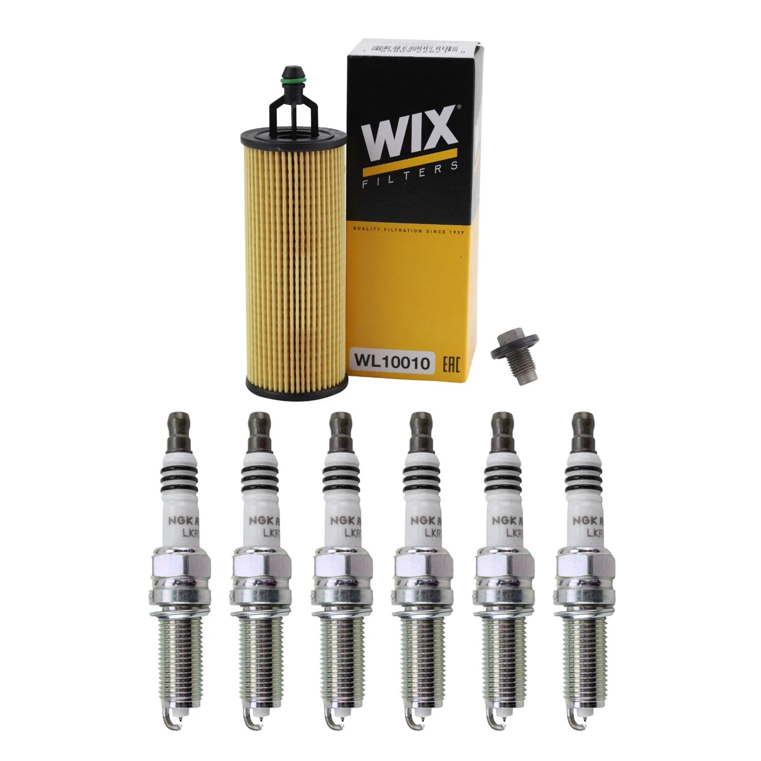 Wix Engine Oil Filter & NGK Spark Plugs Set for Durango Grand Cherokee Routan (–)