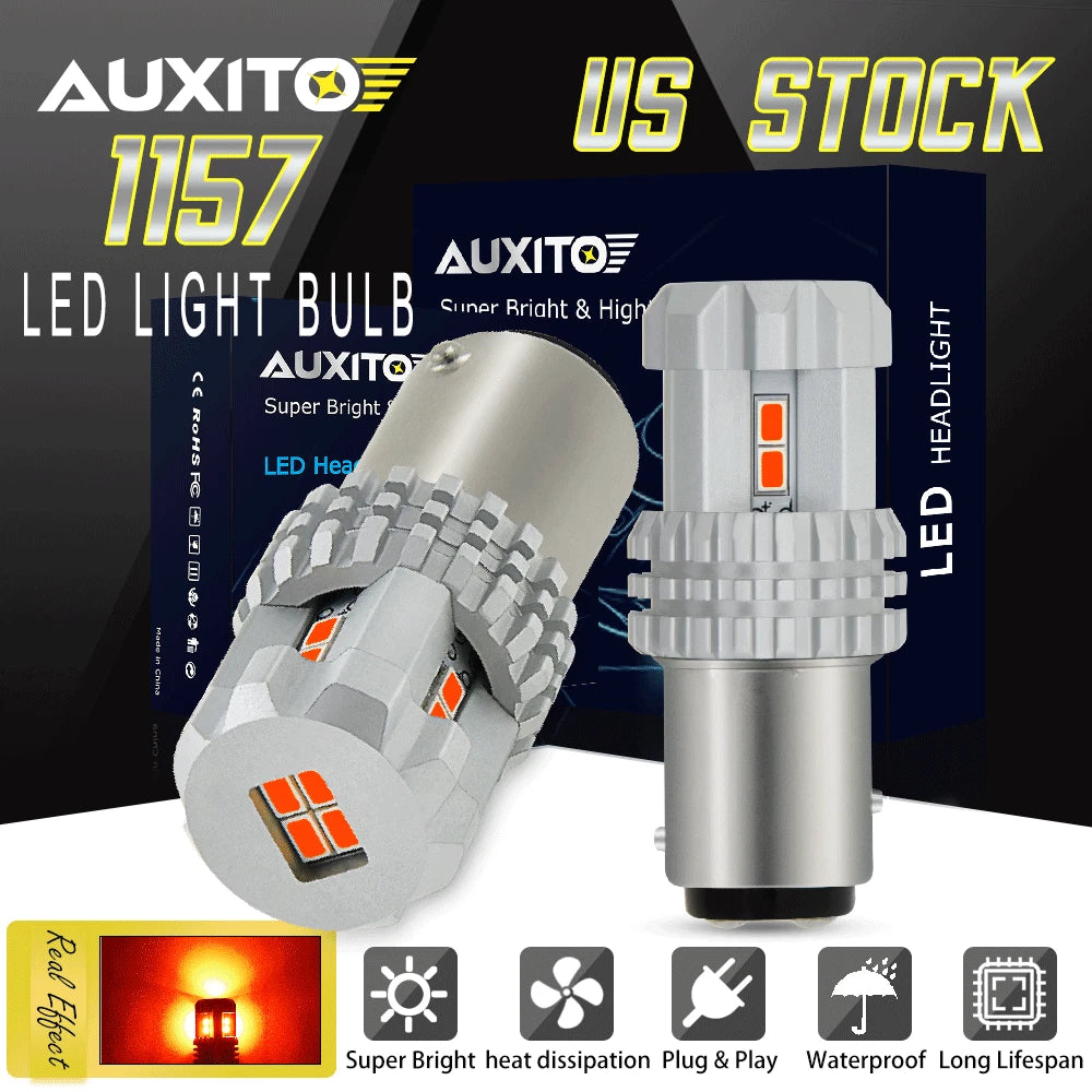 2X LED Tail Brake Stop Turn Signal Light Bulbs for Make Model (YYYY–YYYY)